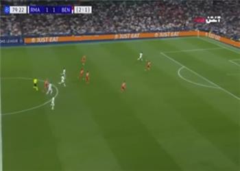 گل دوم رئال مادرید به بنفیکا توسط وینیسیوس